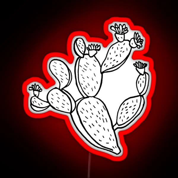 Prickly Pear Cactus Design RGB Neon Sign
