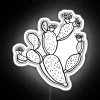 prickly pear cactus design rgb neon sign white