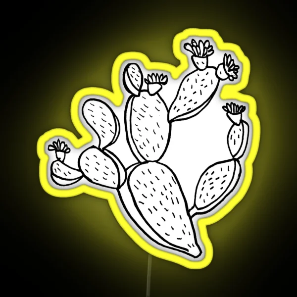 Prickly Pear Cactus Design RGB Neon Sign