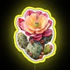prickly pear cactus flower neon yellow