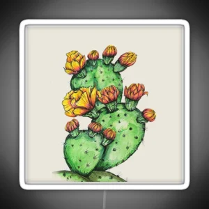 Prickly Pear Cactus RGB Neon Sign