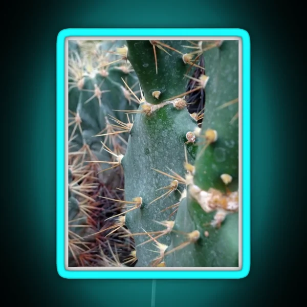 Prickly Pear Nopales Cactus RGB Neon Sign