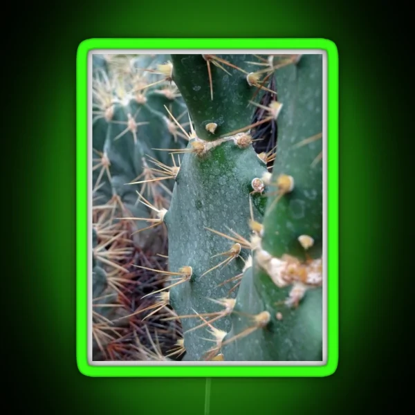 Prickly Pear Nopales Cactus RGB Neon Sign