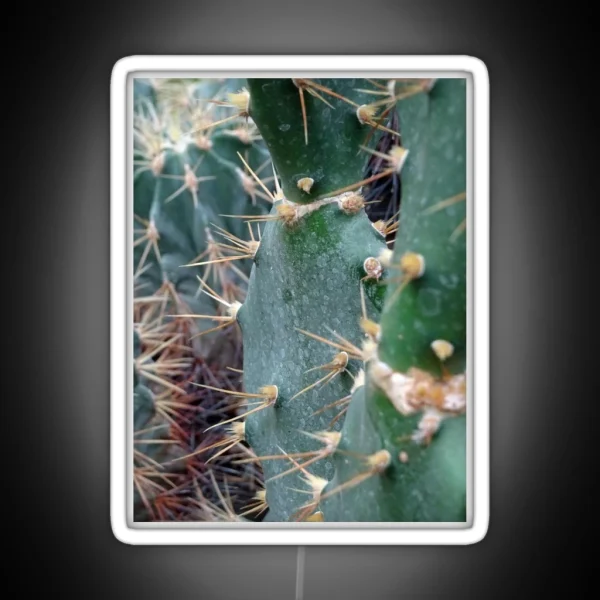 Prickly Pear Nopales Cactus RGB Neon Sign