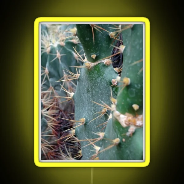 Prickly Pear Nopales Cactus RGB Neon Sign