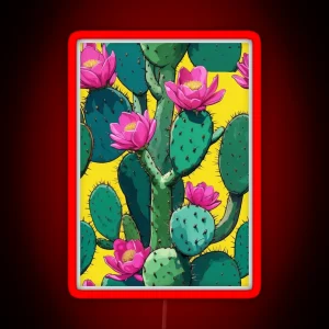 Prickly Pear Pop Art RGB Neon Sign