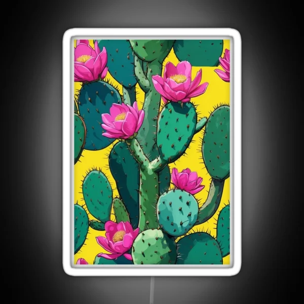 Prickly Pear Pop Art RGB Neon Sign