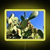 prickly pears rgb neon sign with vibrant yellow