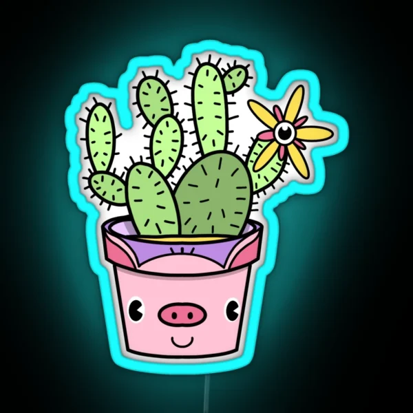 Prickly Pig RGB Neon Sign