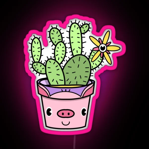 Prickly Pig RGB Neon Sign