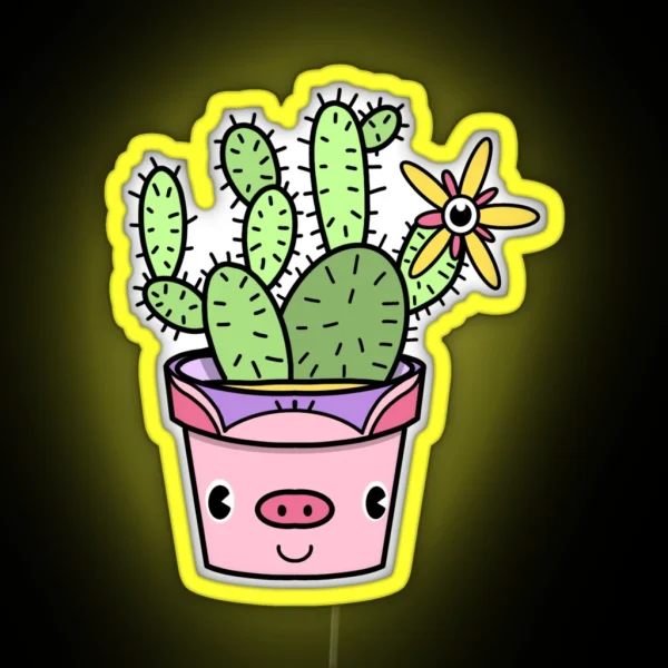 Prickly Pig RGB Neon Sign