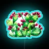 prickly pear cactus rgb neon sign blue