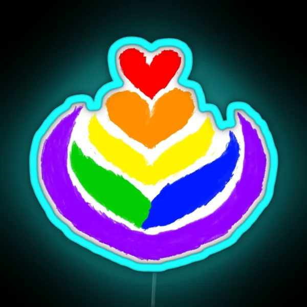 Pride Latte Art RGB Neon Sign