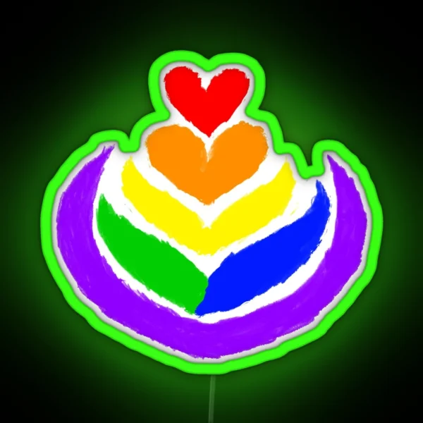 Pride Latte Art RGB Neon Sign
