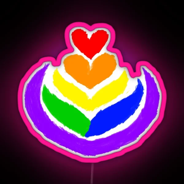 Pride Latte Art RGB Neon Sign