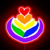 Stunning Pride-Inspired Latte Art with a Vibrant Neon Sign