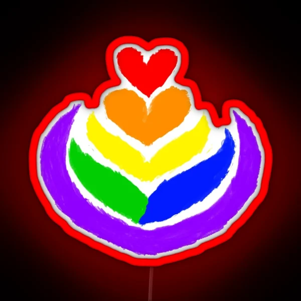 Pride Latte Art RGB Neon Sign