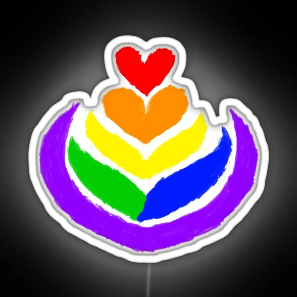 Pride Latte Art RGB Neon Sign