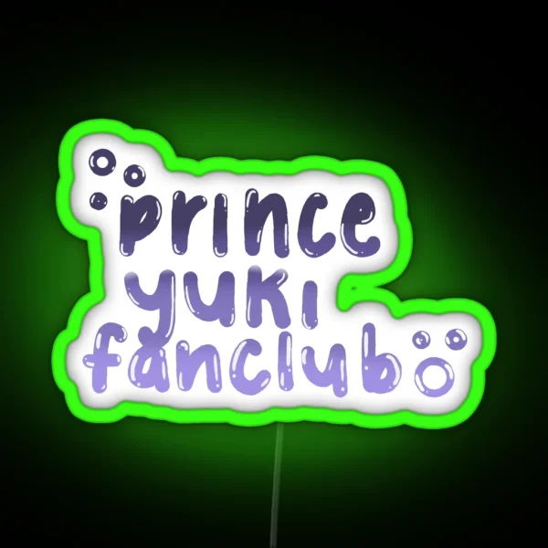 Prince Yuki Fanclub Fruits Basket Inspired RGB Neon Sign