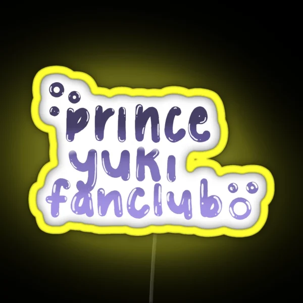 Prince Yuki Fanclub Fruits Basket Inspired RGB Neon Sign