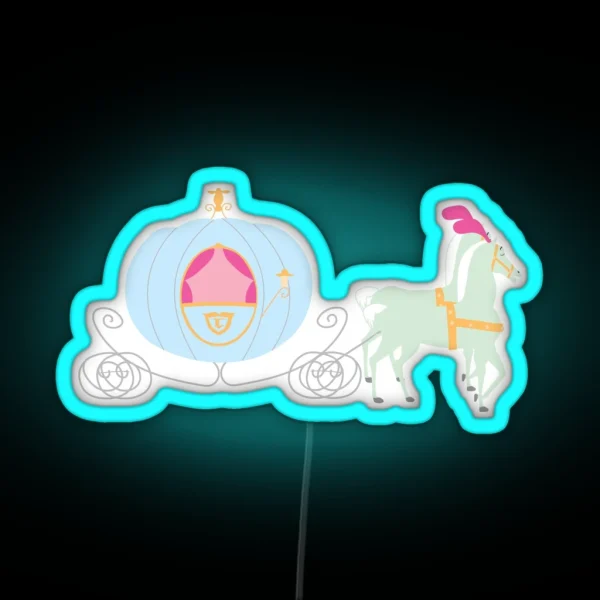 Princess Carriage RGB Neon Sign