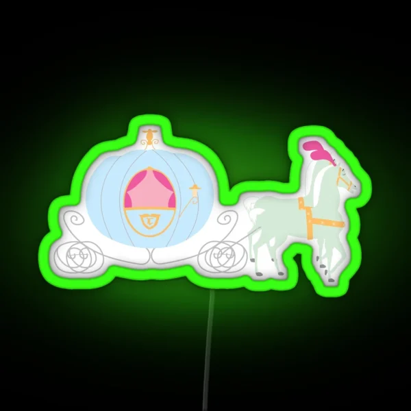 Princess Carriage RGB Neon Sign