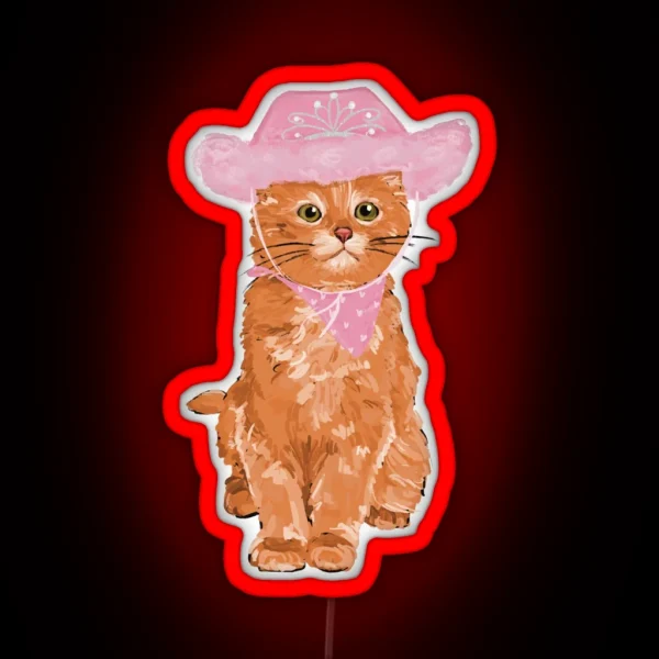 Princess Cowboy Cat RGB Neon Sign