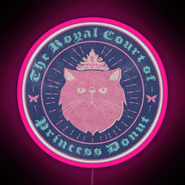 Princess Donut Dungeon Crawler Carl Blue And Pink Patch RGB Neon Sign