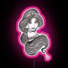 princess jasmine pen sketch rgb neon sign pink