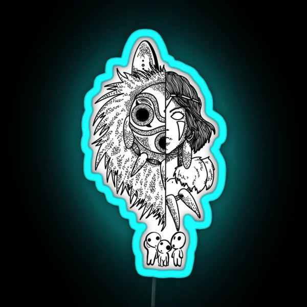 Princess Mononoke I RGB Neon Sign