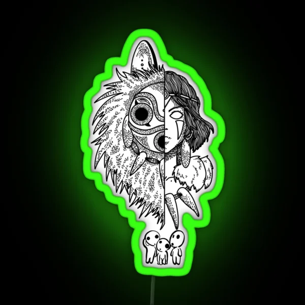 Princess Mononoke I RGB Neon Sign