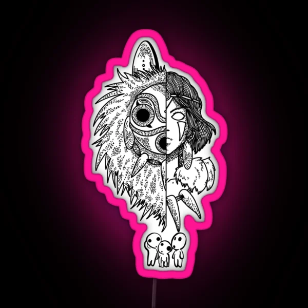 Princess Mononoke I RGB Neon Sign