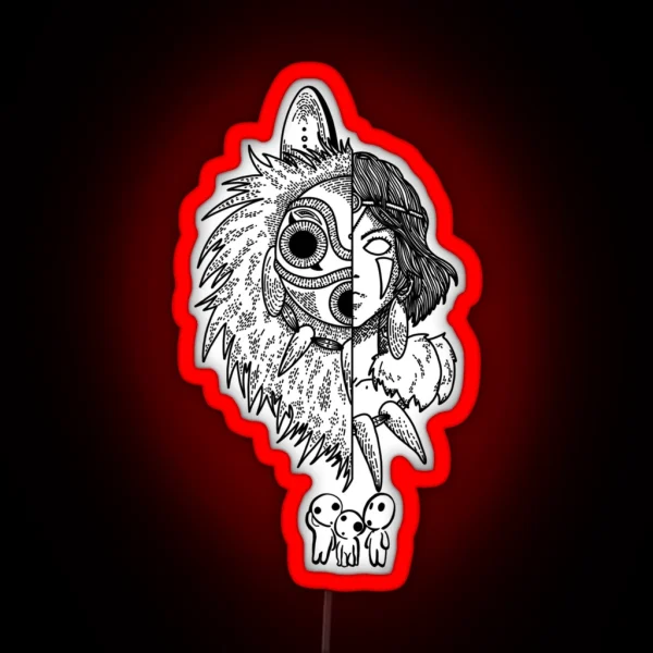 Princess Mononoke I RGB Neon Sign