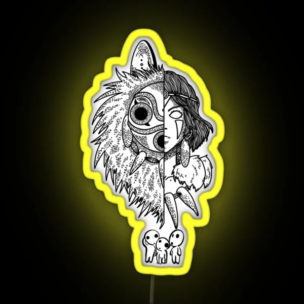 Princess Mononoke I RGB Neon Sign