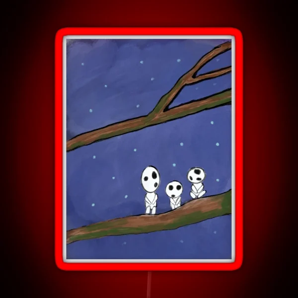 Princess Mononoke Kodama RGB Neon Sign