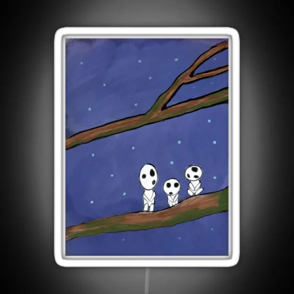 Princess Mononoke Kodama RGB Neon Sign