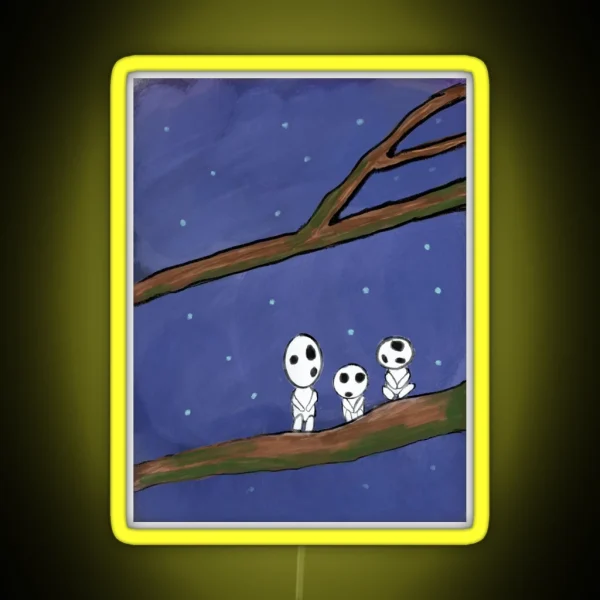 Princess Mononoke Kodama RGB Neon Sign