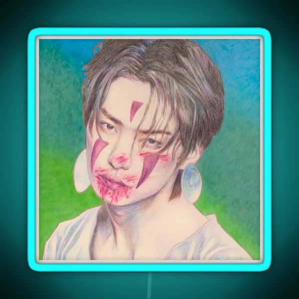 Princess Mononoke Lee Know Stray Kids RGB Neon Sign