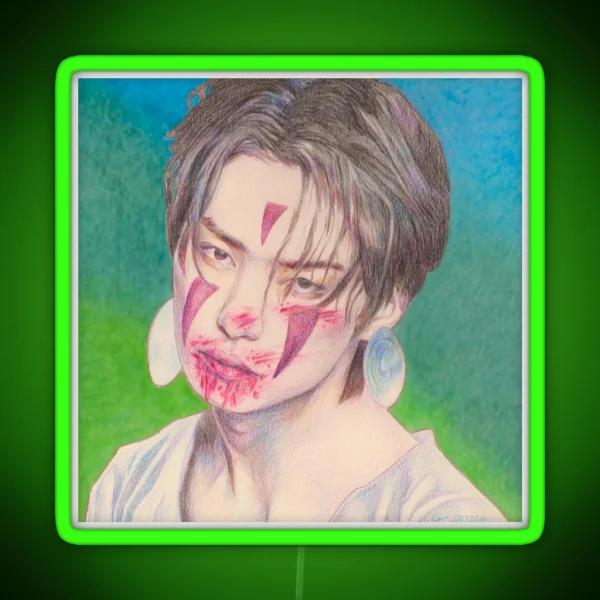 Princess Mononoke Lee Know Stray Kids RGB Neon Sign