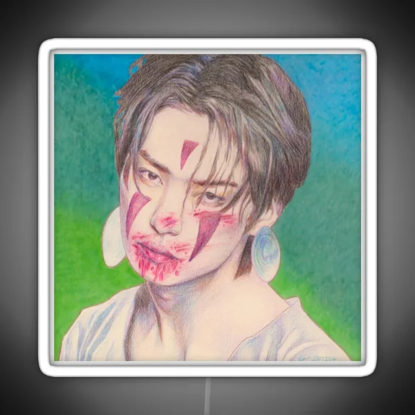 Princess Mononoke Lee Know Stray Kids RGB Neon Sign