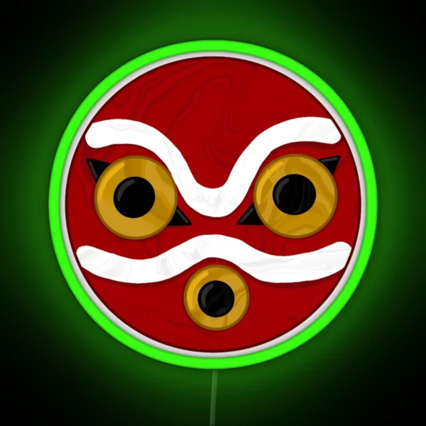 Princess Mononoke Mask RGB Neon Sign
