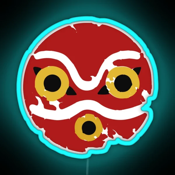 Princess Mononoke Mask RGB Neon Sign