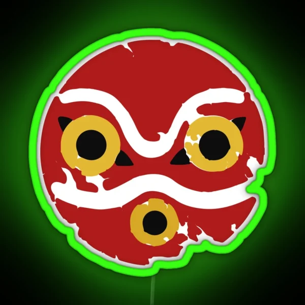 Princess Mononoke Mask RGB Neon Sign
