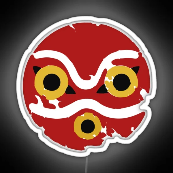Princess Mononoke Mask RGB Neon Sign