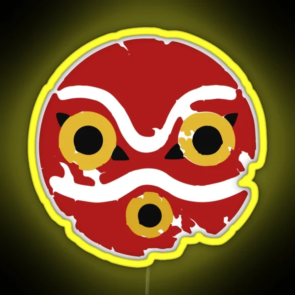 Princess Mononoke Mask RGB Neon Sign