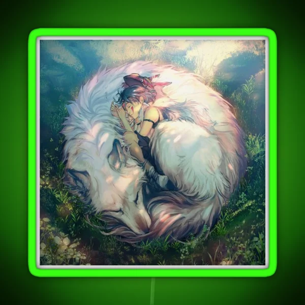 Princess Mononoke Moro RGB Neon Sign