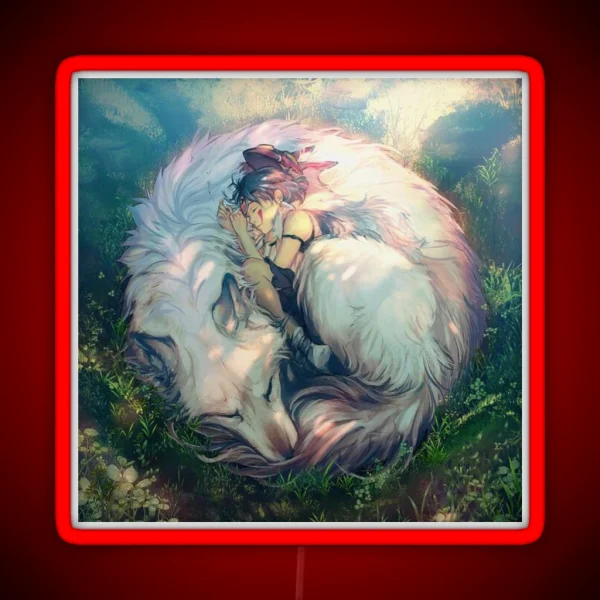 Princess Mononoke Moro RGB Neon Sign