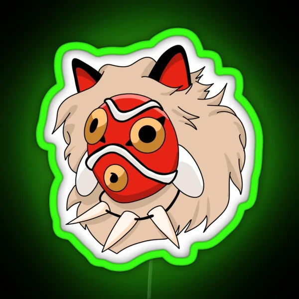 Princess Mononoke Red Mask RGB Neon Sign