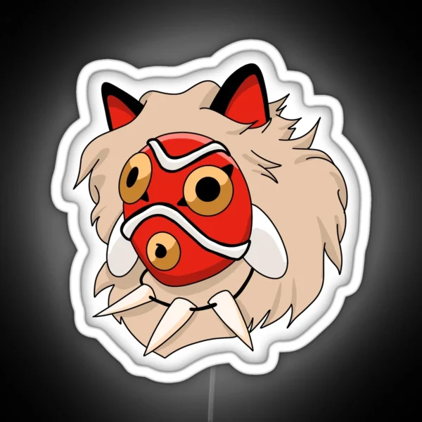 Princess Mononoke Red Mask RGB Neon Sign