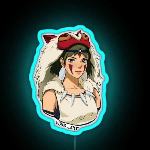 Princess Mononoke RGB Neon Sign